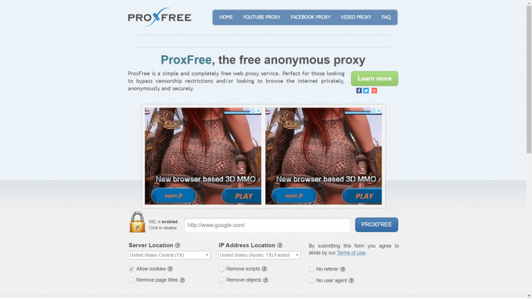 fastest proxy website