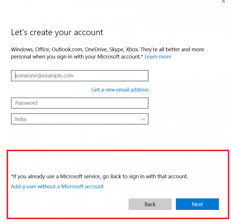change my microsoft account for computer