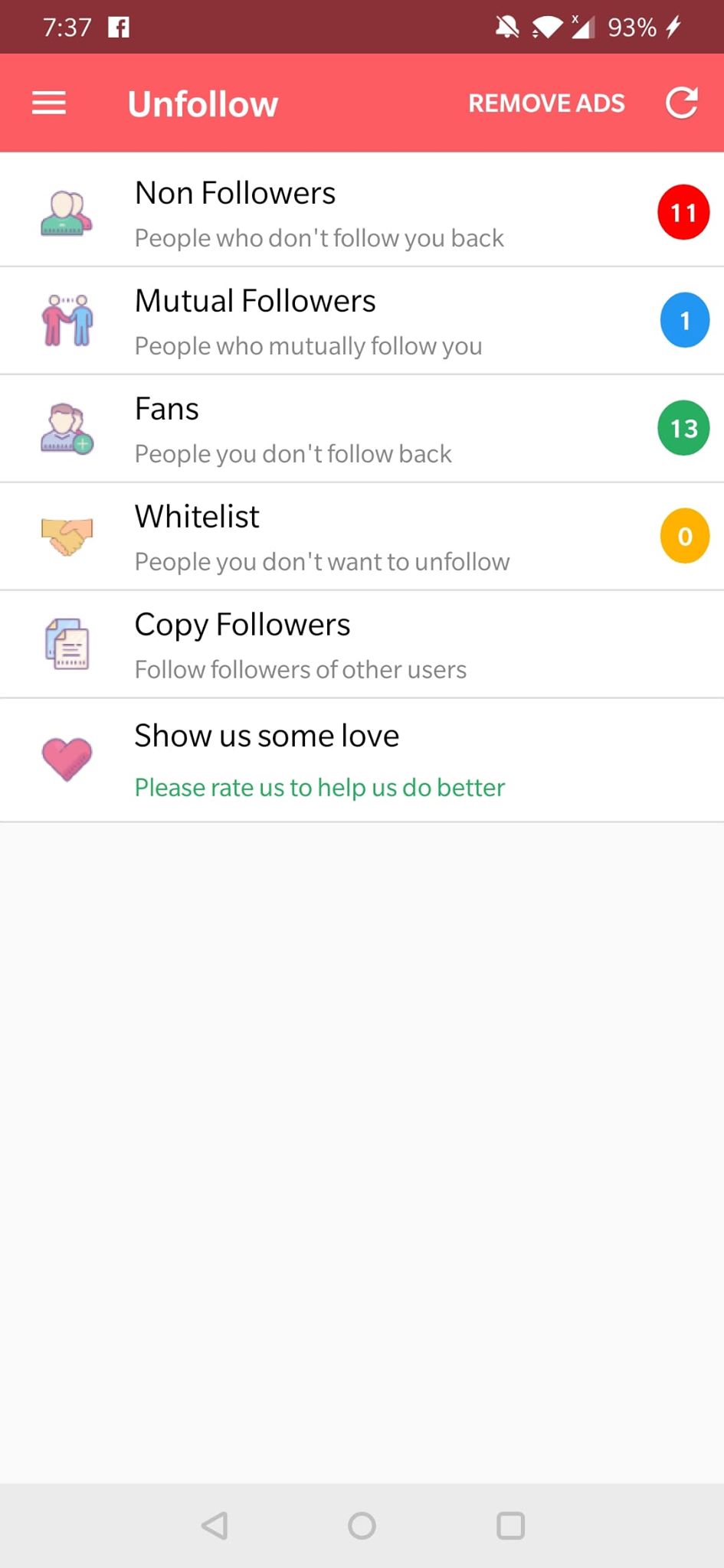 how to unfollow everyone on instagram at once android